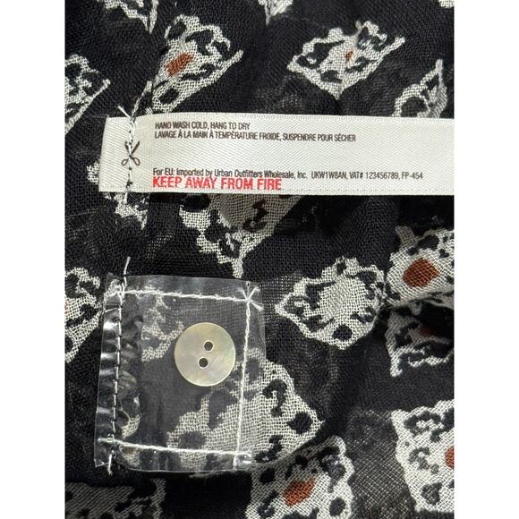 Free People One Surplice Printed Blouse, Size L - Picture 7 of 8